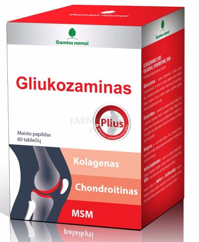 kapsulės chondroitino gliukozamino kaina artrozė iš pečių priežasties
